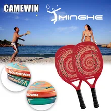 Camewin Raquete beach tennis racket full carbon fiber beach racket paddle racket soft EVA surface tennis lying racket with bag