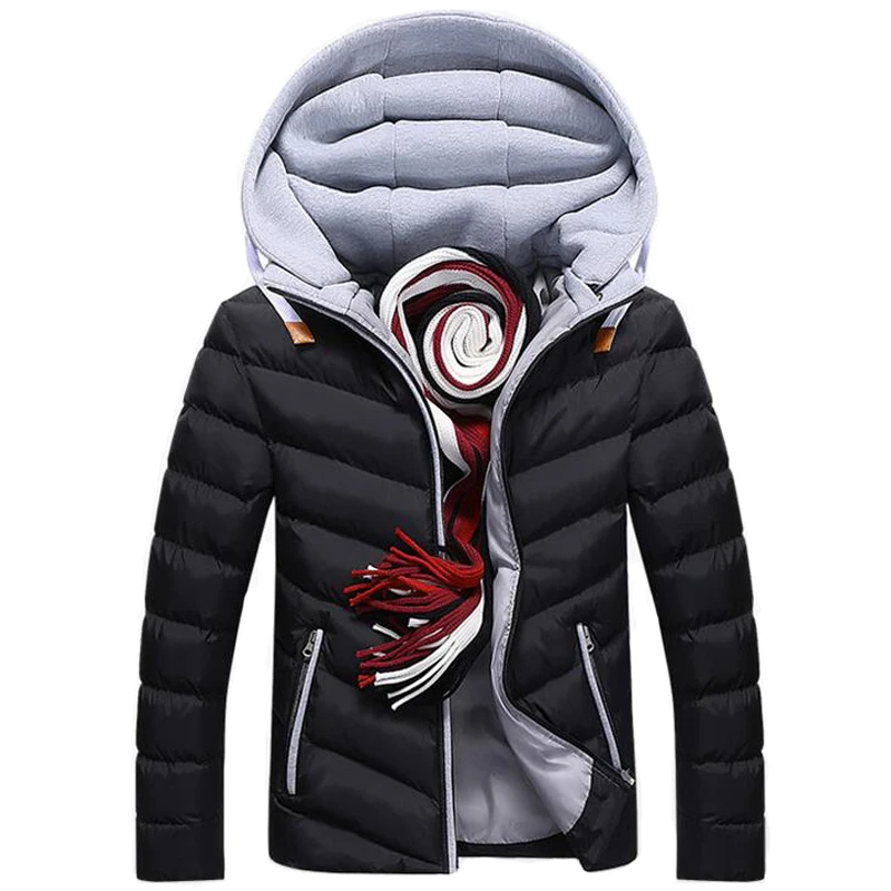 Куртка осень зима мужские ветровки Hombre Invierno VogueHooded из хлопка со стоячим