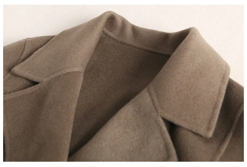 Winter Women Handmade Double-faced Wool Coat Long Design Elegant Winter Coats Women Clearance Clothes