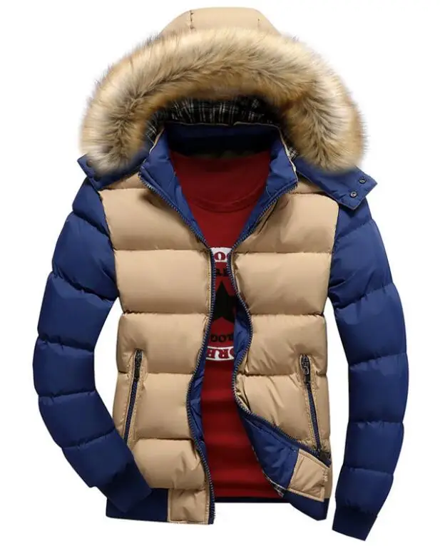 Fashion Winter Men Parka Brand New Winter Jacket Men Warm Down Jacket 9 Color Fashion Brand With Fur Hood Hat Men Outwear Coat