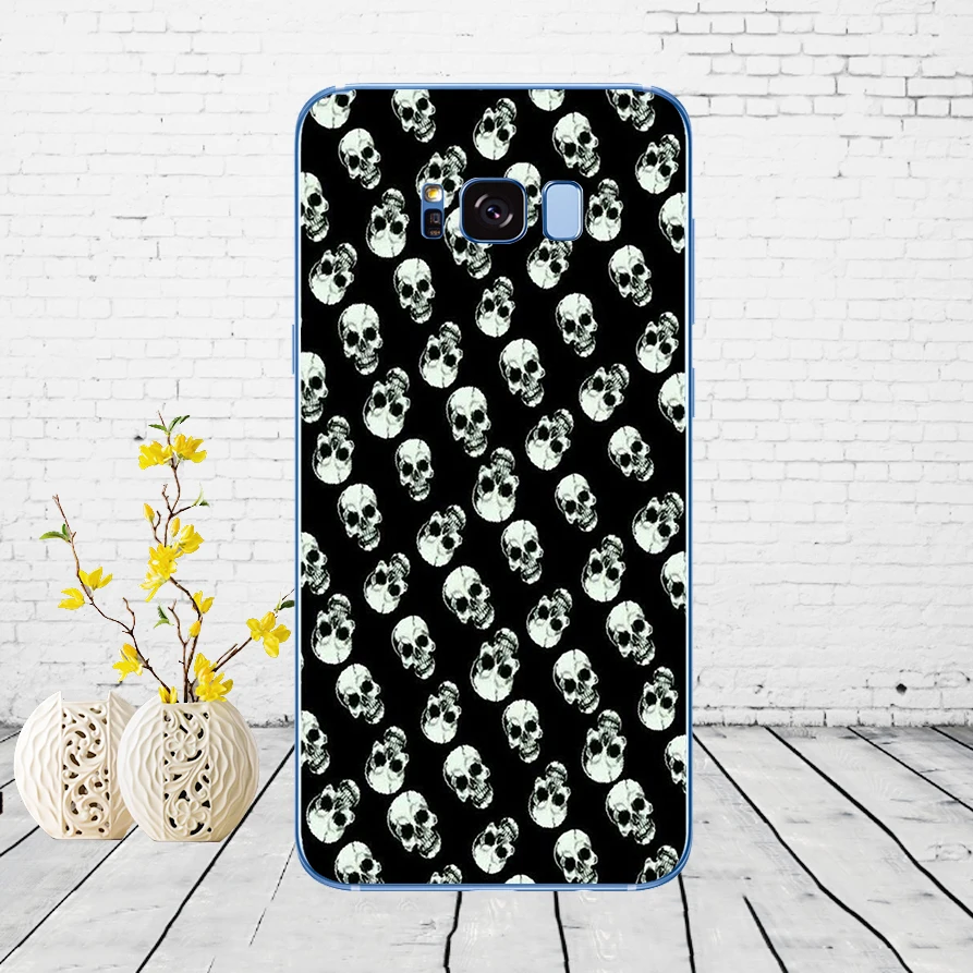 68DD satanic scary skull Soft Silicone Cover Case for Samsung Galaxy S6 S7 edge S8 S9 S10 plus A70 A50 case - Цвет: 8