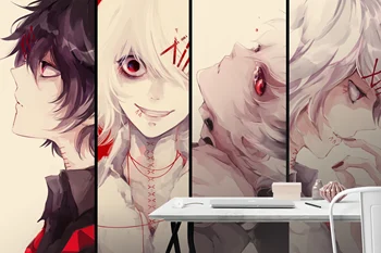 

[Self-Adhesive] 3D Tokyo Ghoul 409 Japan Anime Wall Paper mural Wall Print Decal Wall Murals Belly