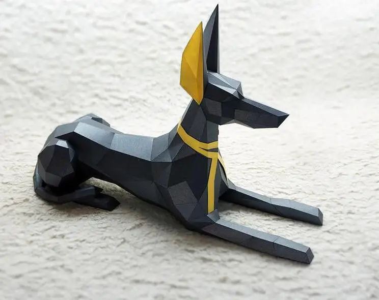 ペーパークラフ 3d紙の動物モデルanubis犬 星雲 ペーパークラフトおもちゃ 家の装飾 壁の装飾 パズル Diyおもちゃ パーティー用自作デコレーション Aliexpress