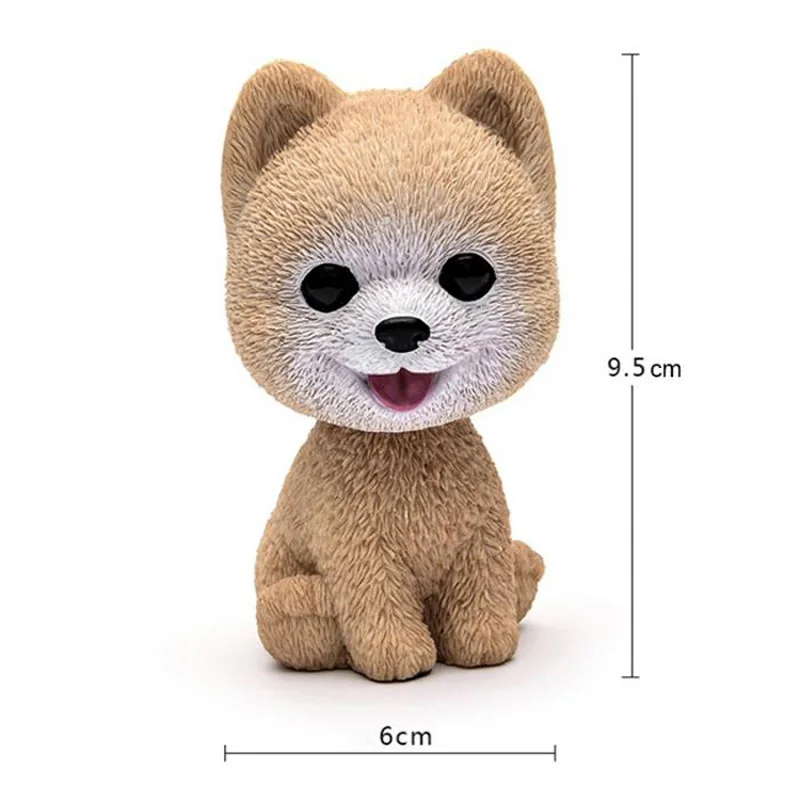 9cm Husky Teddy Pomeranian Car Shake Head Dog Ornaments Cute