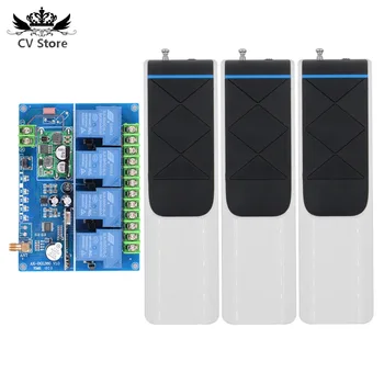 

DC 12V 24V 48V 30A 4CH High Load 433Mhz Wireless Remote Control Switch LED Lamp Motor Waterpump Power Remote 3000M