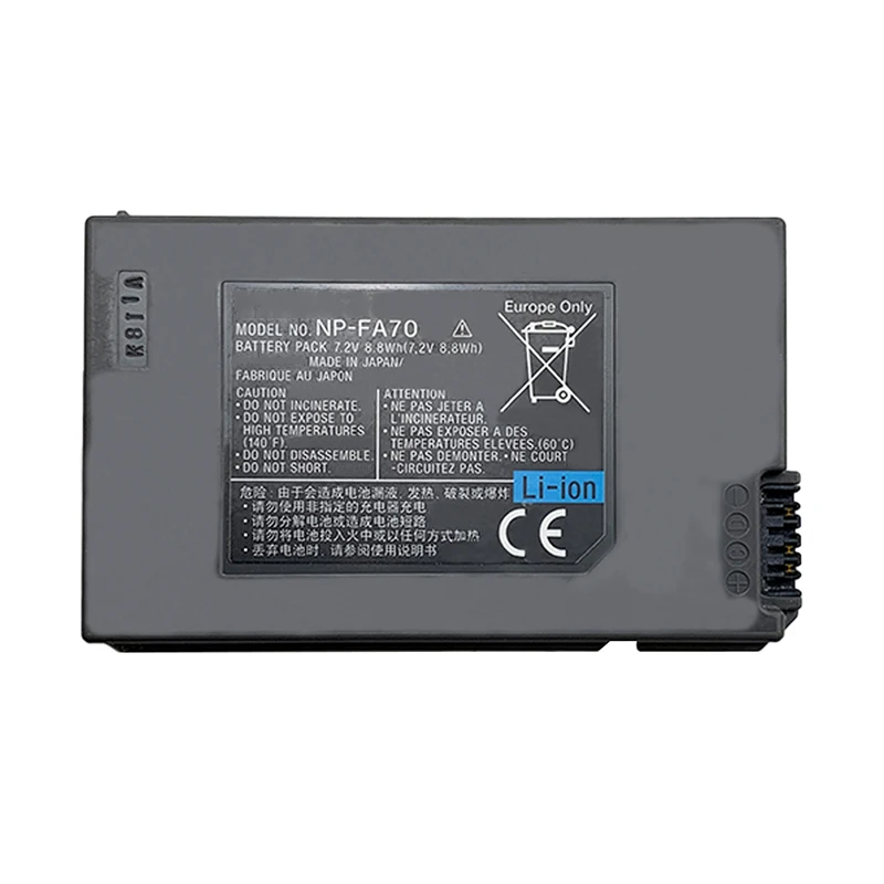 NP FA70 для SONY DCR DVD7 DVD7E HC90 HC90E HC90ES видеокамера Handycam цифровой Камера Батарея 7 2 V ионно