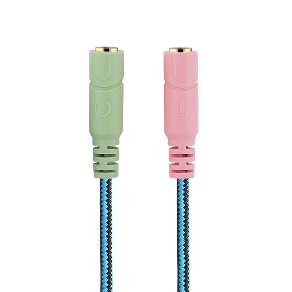 3.5mm Jack Cable Headset Adapter Y Splitter Audio 2 Female to 1 Male for Laptop PS4 Phone for Xbox Earphone Headphone