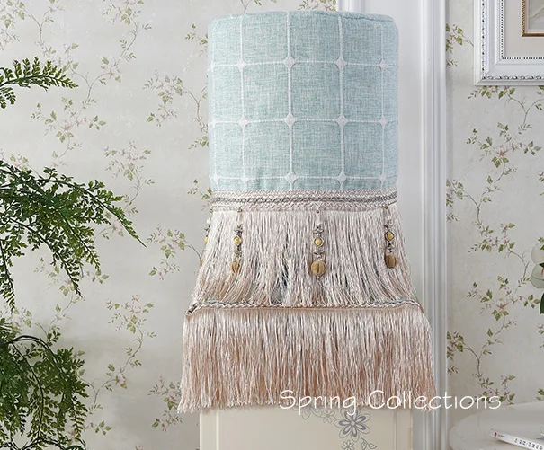 1set/lot 28*40cm Dust Cover Fashion Soft Cotton and Linen with Tassel Lace Cloth Art Water Dispenser Dust Cover Bucket