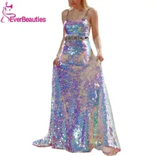 Vestido de festa, блестящее длинное платье для выпускного вечера с блестками,, на тонких бретелях, Vestidos De Gala, а-силуэт, торжественное платье, Abiye Gece Elbisesi