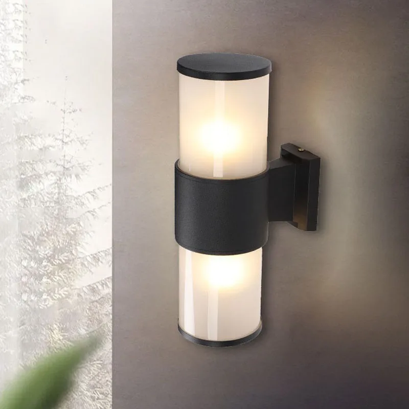 Up and Down Lighting Aluminum E27 Wall Light Outdoor Porch Light Black/Gray Waterproof Garden Wall Lamp 5