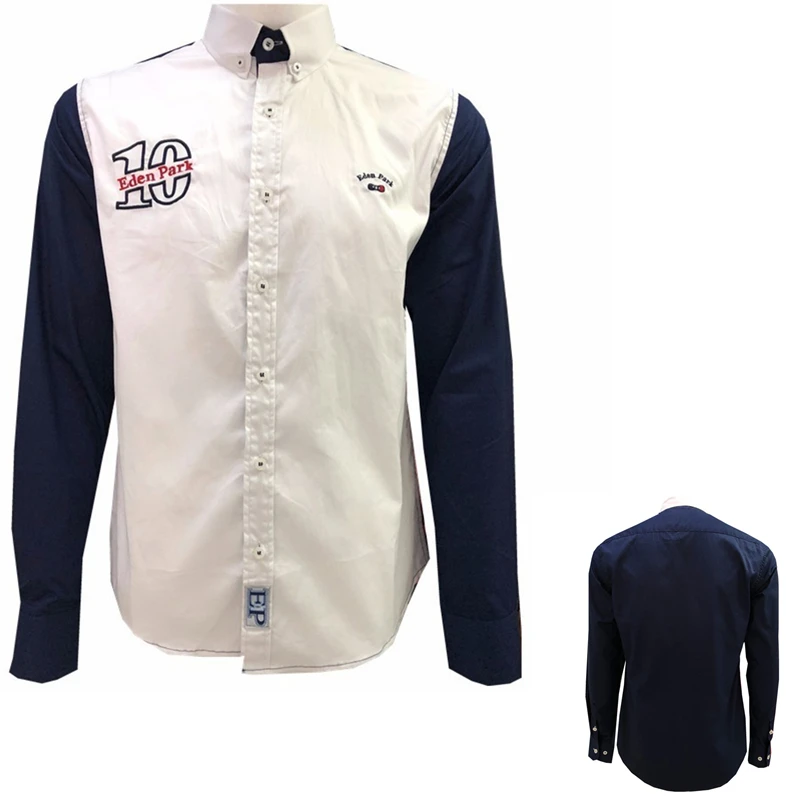 Faconnable бренд рубашки Весна Eden модная мужская одежда с длинными рукавами Aeronautica рубашка сплошной цвет парка повседневная мужская рубашка - Цвет: 123 Navy