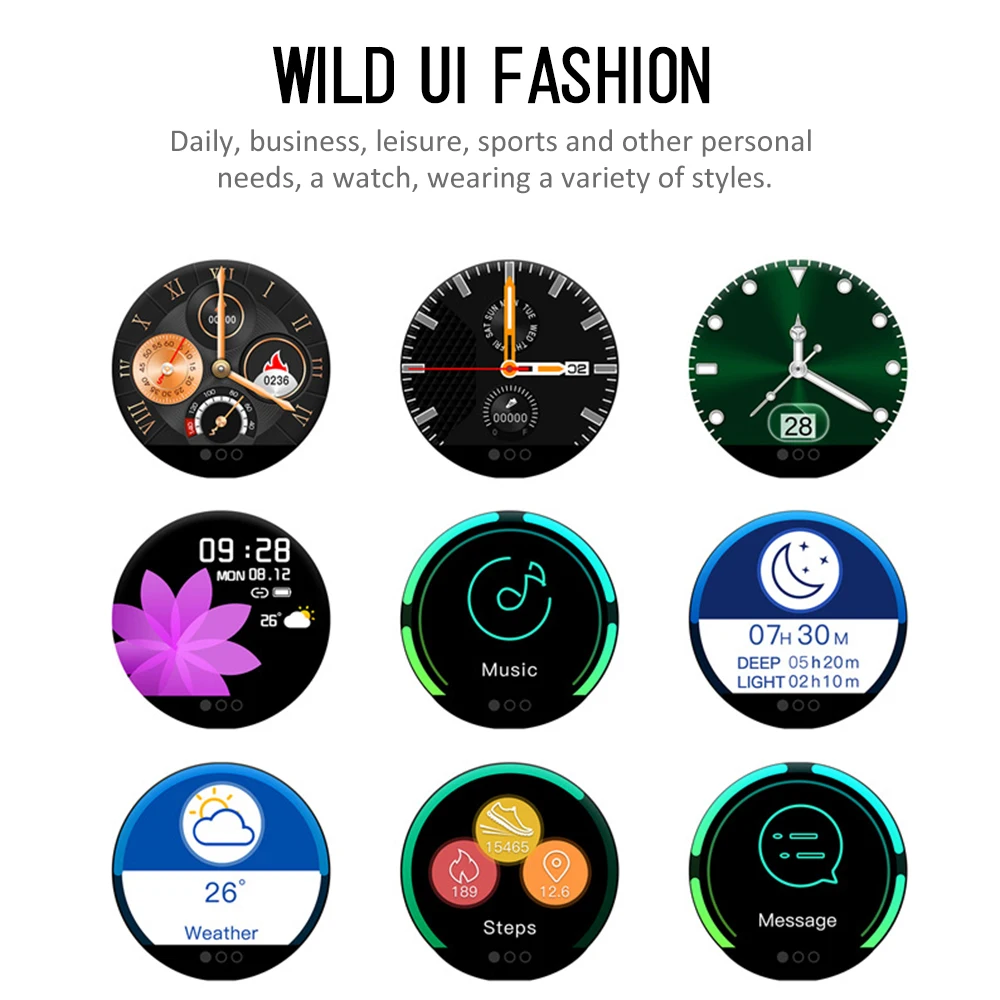 GW15 New round-screen smart watch color screen health heart rate and blood pressure monitoring exercise call reminder Bracelet