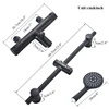Matte Black Thermostatic Bathtub Faucet Bathroom Hot Cold Mixer Tap Wall Mount Bath Shower Faucets Handshower Robinet Baignoire 5