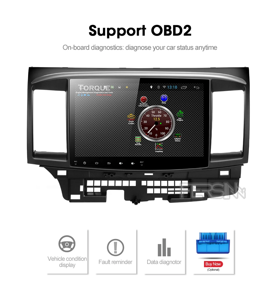 Top Fersinny CYS1060 2G Octa Core Android 9.0 for Mitsubishi Lancer stereo multimedia GPS Radio car dvd gps player stereo gps 4