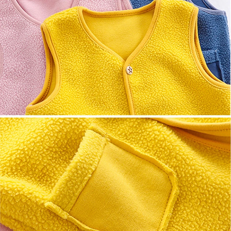 Gilet Invernale Bambini Senza Maniche - Con Cappuccio, Poliestere, Per Ragazzi E Ragazze 3-15 Anni