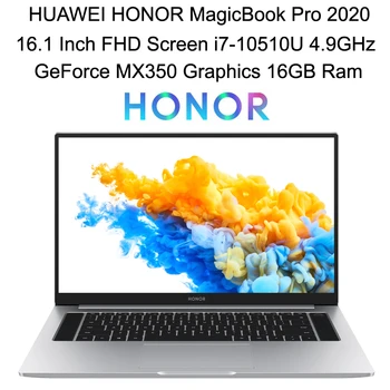 

HUAWEI HONOR MagicBook Pro 2020 Laptop PC 16.1 Inch FHD Matte Screen GeForce MX350 Graphics i7-10510U 16GB Ram 512GB SSD Backlit