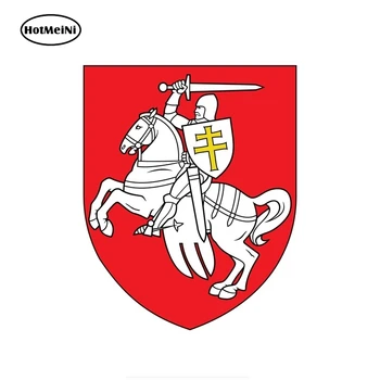 

HotMeiNi flag national emblem coat of arms of Belarus window auto sticker decal PVC waterproofLongest side 13cm