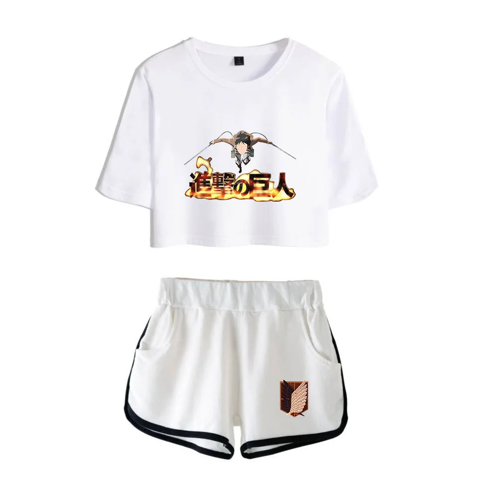 COSREA Attack On Titan Cosplay Costume Survey Corps Logo Short Sleeve Shirt Sport Suits Girls Tees Shorts T Running Sets Women -Zentai shop online H5b23c1f685aa4723a92033ff28883ab1A.jpg