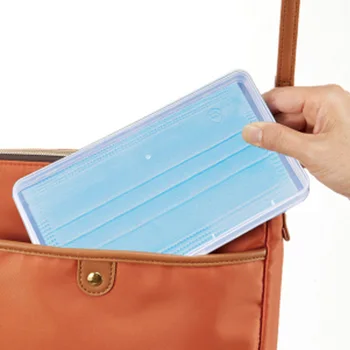 

Portable Transparent Disposable Face Masks Case Container Disposable Mask Storage Box Safety Dustproof Box Storage Organizer