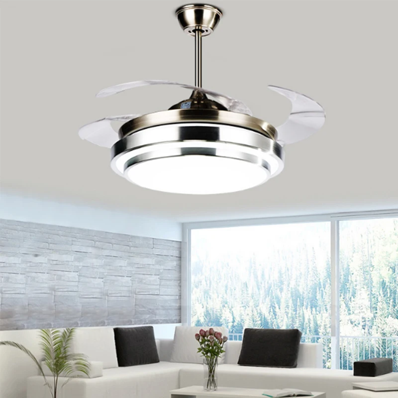 New Arrival Led Retractable Ceiling Fan Y4203 Energy Saving Remote