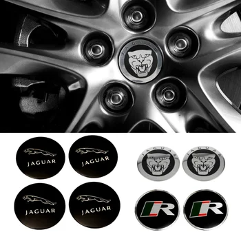 

56.5mm Car Wheel Center Stickers Decoration Aluminum Tire Hub Decal for Jaguar F-PACE X-Type XF XE XJ S-Type F-Type XJ-S xj-6 xk