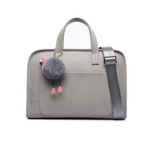 Сумка для ноутбука для женщин 13 13,3 14 15,6 дюймов модная PU кожаная сумка для ноутбука розовый серый