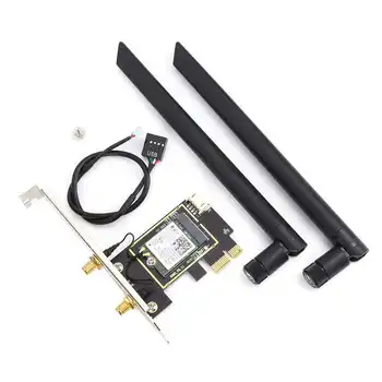 

2.4G/5G Dual-band Wireless Network Card with Bluetooth 4.2 Mini PCI-E Interface 433Mbps Rate for for Win7/ Win8.1 / Win10