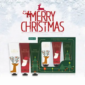 

3pcs/set Hand Cream Plant Fragrance Hand Cream Moisturizing Hand Care Cream Set Gift for Christmas Repair Anti-cracking Cream