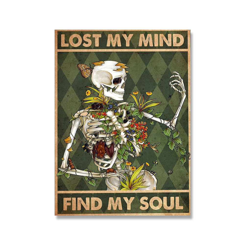 Skeleton-Mental-Skull-Poster-Lose-Your-Mind-Find-Your-Soul-Art-Print-Vintage-Get-Naked-Funny (7)