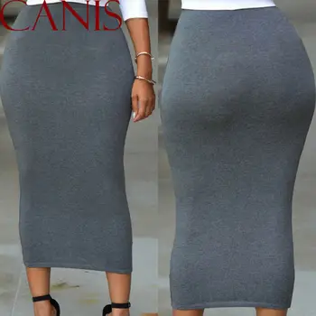 

Sexy Women Slim Pencil Skirt Muslim Thin Skirt Bodycon Slim High Waist Stretch Midi Women Pencil Skirt
