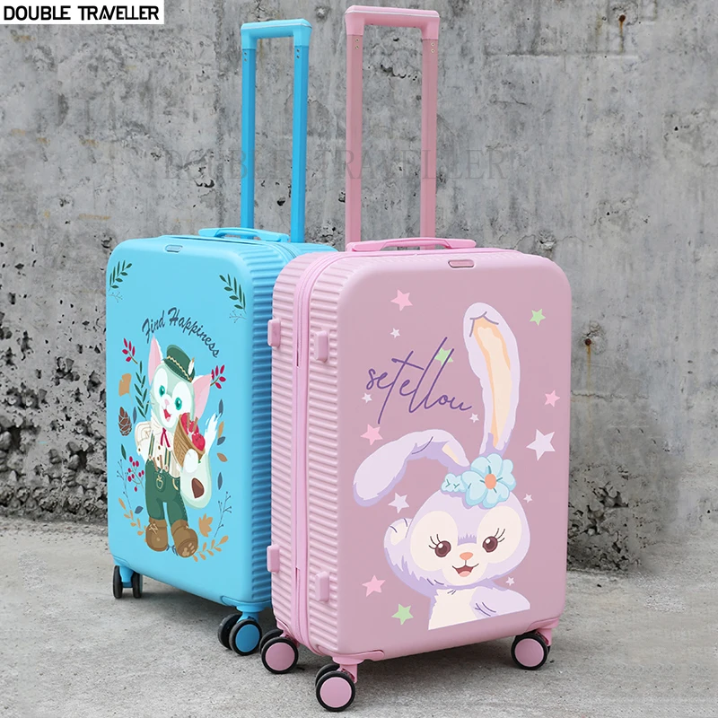 Equipaje viaje para niños y mujeres, equipaje con ruedas con carcasa de conejo de dibujos animados, bolsa de equipaje rodante de 20 pulgadas, Maleta de cabina para niñas - AliExpress Maletas
