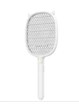 

Bug Zapper Mosquito Killer with LED Light 3-Layer Safety Mesh Safe to Touch USB Rechargeable Electric Fly Swatter for Outdoor
