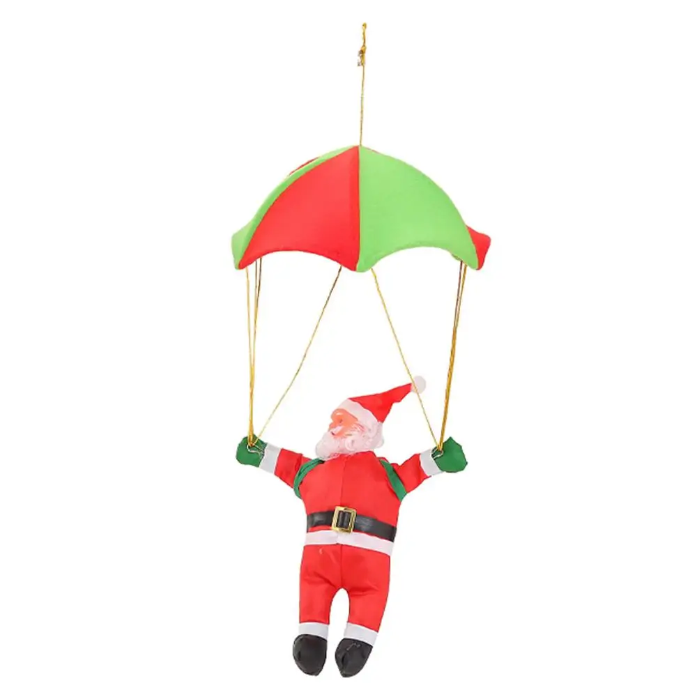 Счастливого Рождества орнамент «Подарок на Рождество» Рождественская шапка Санты Дерево игрушка кукла в парашюте подвесные украшения для дома enfeite De Natal