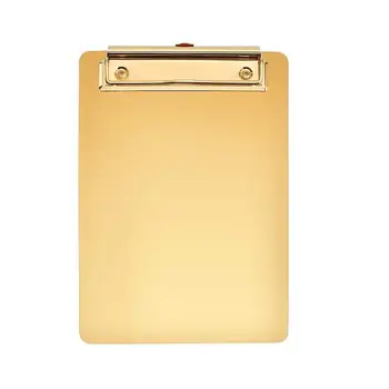 

TWISTER.CK Multifunction Gold Color Stainless Steel Menu File Holder Board for Writing