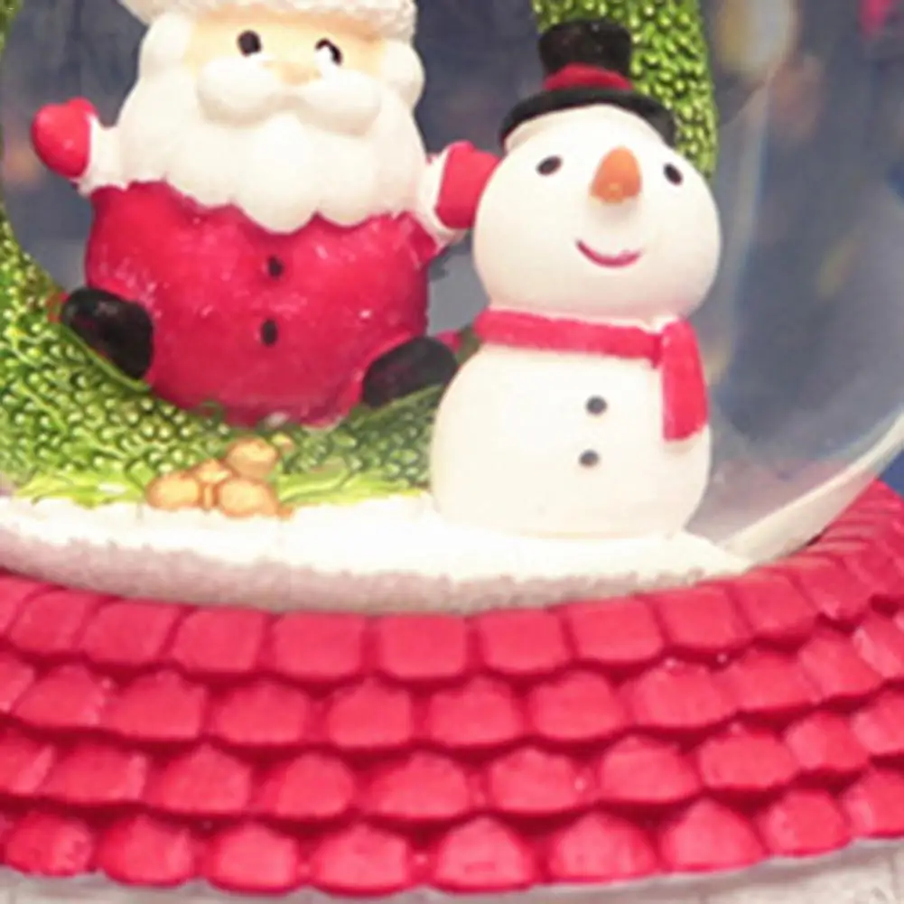 Рождественский освещенный Снежный шар музыкальная шкатулка Санта-Клаус Венок Экологичная музыкальная шкатулка для семьи друзей детей