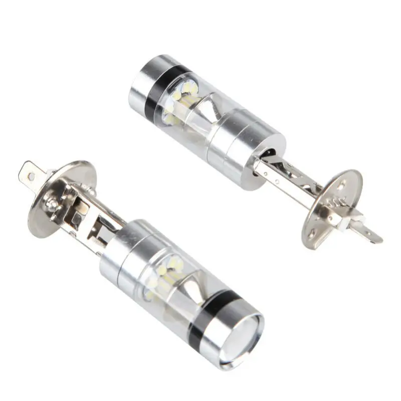 2 шт. H1 100 Вт светодиодный Белый 12-24 в 20 проектор SMD головной светильник Противотуманные фары DRL светильник s Лампа 6000K грузовик светильник системы