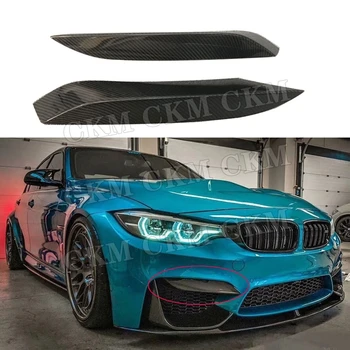 

For M3 M4 Carbon Fiber Front Fog Light Eyebrows Cover Eyelids Trims Strips for BMW 3 Series F80 M3 4 Series F82 F83 M4 2012-2017