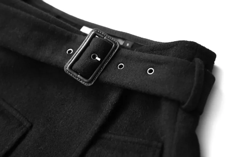 Mozuleva 2020 Handmade Double-Sided Wool Skirt 2020 New Woolen Skirt Skirt Skirt Autumn   Womens Dress Knee-Length Skirt