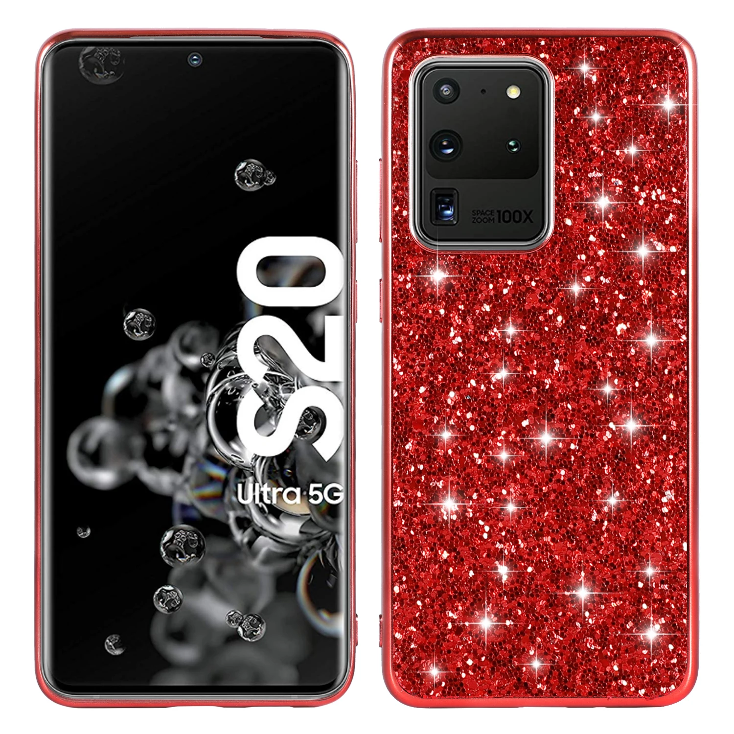 Шикарный Блестящий чехол для телефона Samsung Galaxy S20 ультра силиконовый мягкий ТПУ