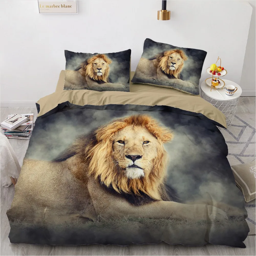 3D Bedding Sets Leopard Custom Duvet Quilt Cover Set Comforter Bed Linen Pillowcase King Queen Full Size 140*210 Home Texitle | Дом и сад