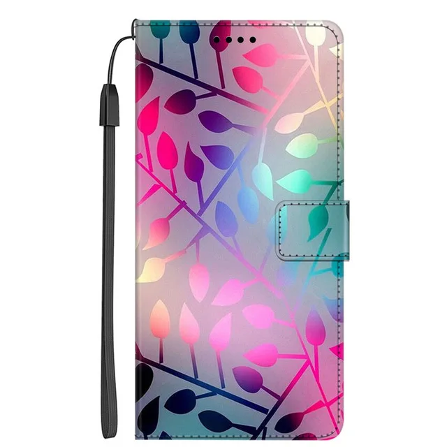 cute samsung phone case Flip Leather Case For Samsung Galaxy Note 20 3 4 5 8 9 10 Pro Plus Lite S20 FE Painted Phone Wallet Stand Book Cover Card Holder silicone case samsung Cases For Samsung