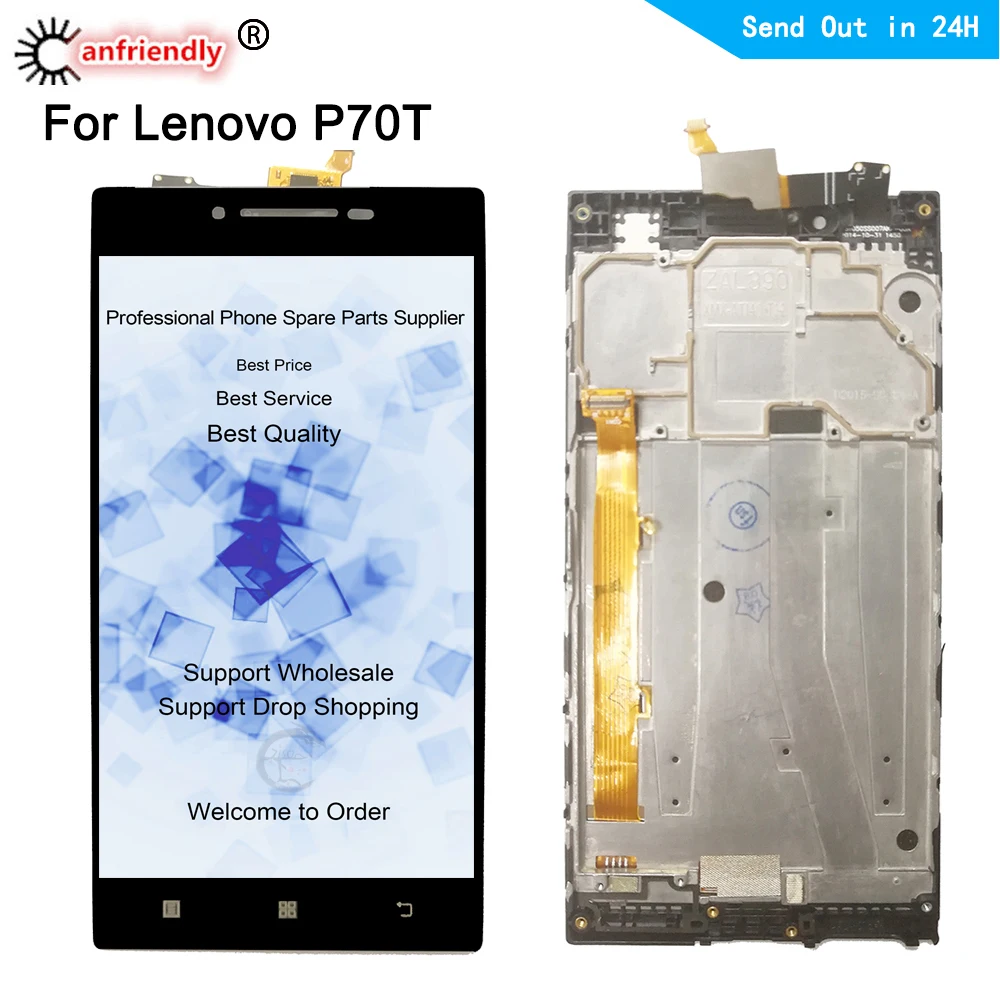 Сенсорный ЖК дисплей для Lenovo Vibe P70 P70T запасной экран с дигитайзером и рамкой в