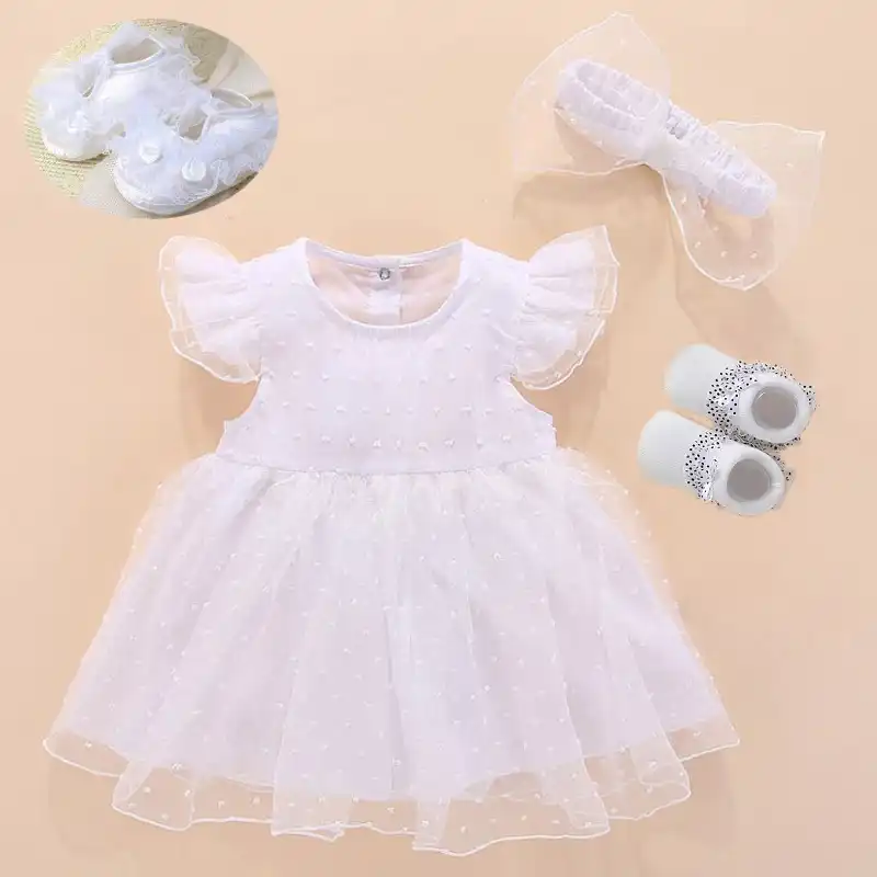 white baby dress 0 3 months