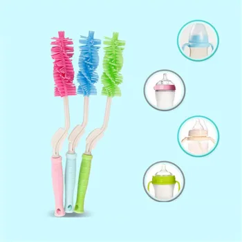 

Baby Bottle Brush 360 Rotation Bottlebrush Pp Baby Milk Feeding Bottle Brush Nipple Cleaning Cup Scrubber Washing Brushes