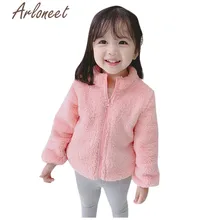 Одежда arloneet; теплое зимнее плотное пальто для маленьких девочек; модное однотонное пальто с длинными рукавами; хлопковое пальто для малышей; Верхняя одежда на молнии для мальчиков