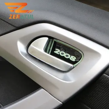 

Zeratul for Peugeot 2008 2014 - 2017 4Pcs/Set Car Interior Door Bowl Protection Trim Cover Sticker Accessories