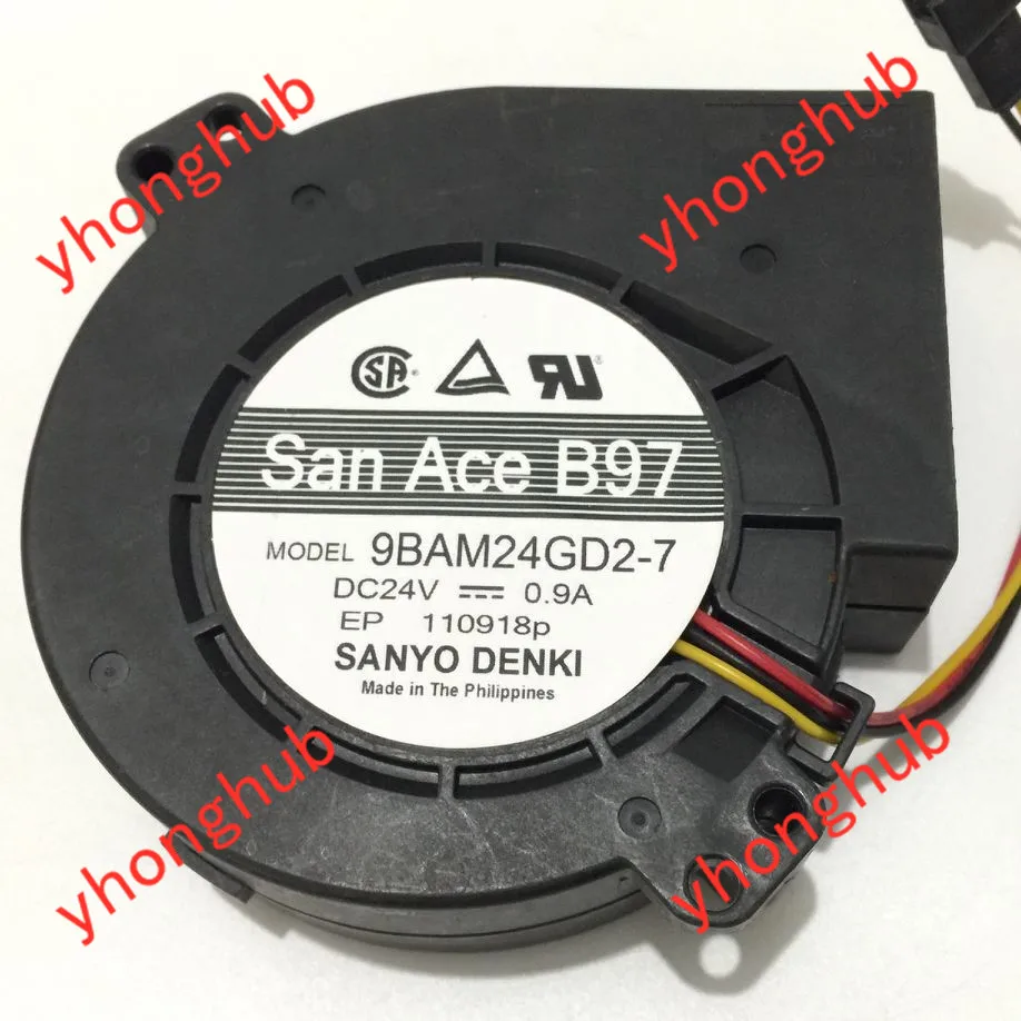 SANYO 9BAM24GD2-7 DC 24 В 0.9A 97x97x33 мм серверный кулер вентилятор