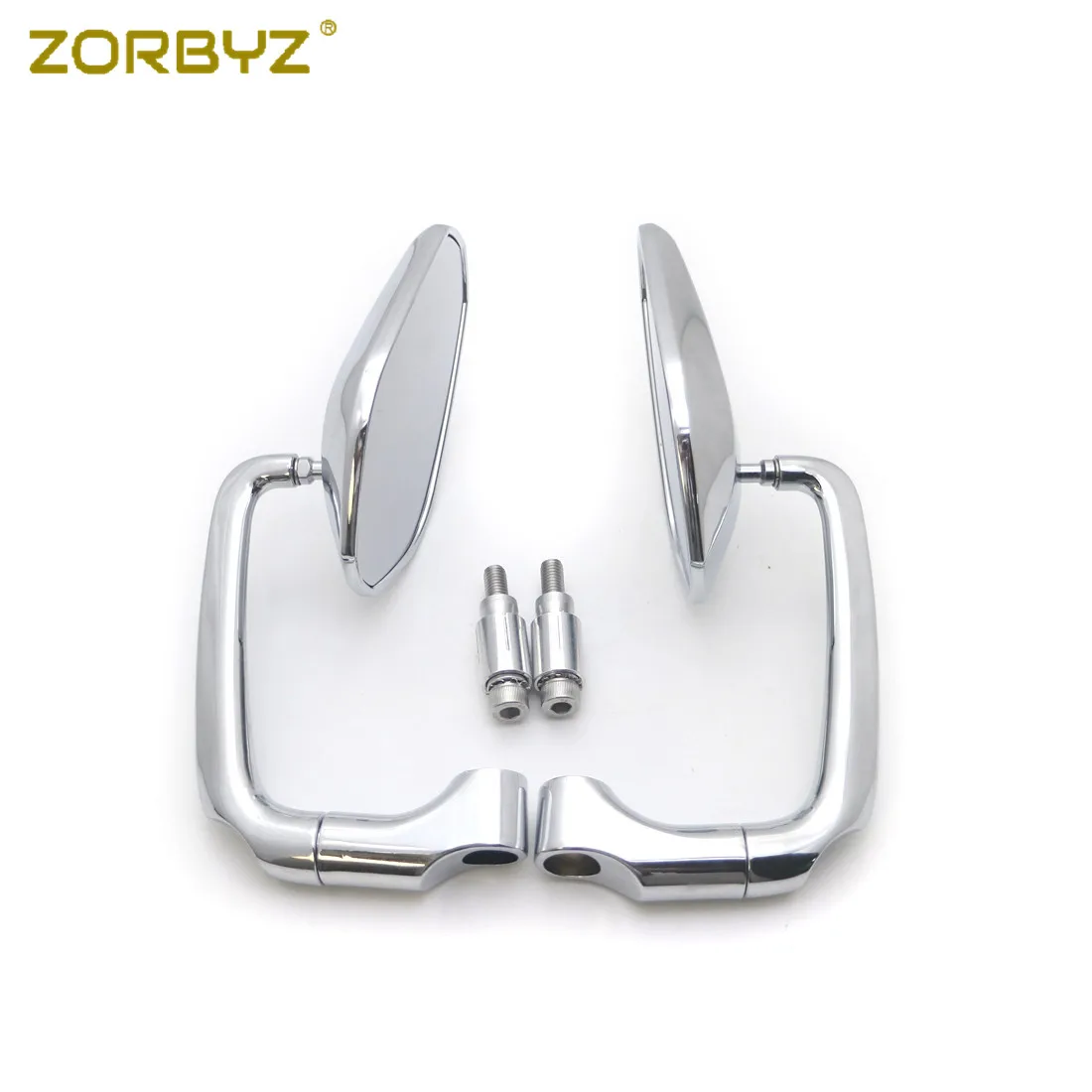 ZORBYZ мотоцикл 22 мм хром l-бар Ручка Бар Конец заднего вида боковые зеркала для Suzuki Yamaha Honda Спорт уличный велосипед
