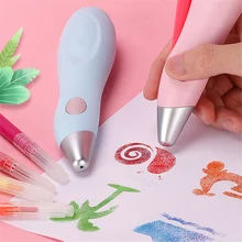 Ensemble de stylos aérographe électrique pour aquarelle, avec chargeur USB, 12 couleurs de peinture, ensemble de dessin, papeterie scolaire pour enfants