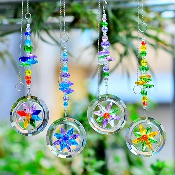

kainai window decoration garden suncatcher hanging crystal suncatcher prisms suncatcher rainbow charm jewelry home decorations